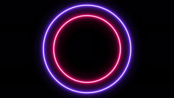 Abstract Light Neon On Black Background. alt