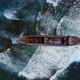 Aerial Drone Shot of Cargo Shipwreck in Paphos with Waves Cyprus Island - VideoHive Item for Sale