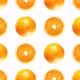 Pattern Made of Cut and Whole Juicy Orange Fruits on White - VideoHive Item for Sale