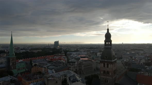Old Riga city panorama