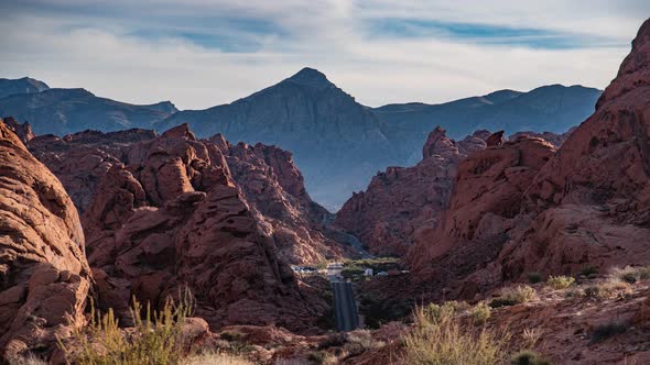 Cinemagraph of the Valley of Fire in the rugged, Nevada wilderness.