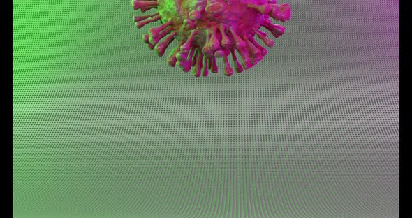 3d animation of a virus cell falling