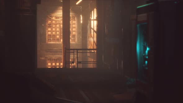 Interior of Abandoned Old Motel alt