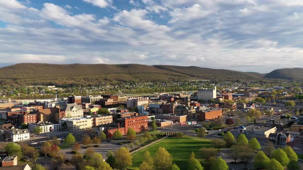 Breathtaking Aerial Of Williamsport Pennsylvania