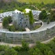 Science Botanical Garden, Round Building with Glass Windows Observatory, Trees Plants Drone Footage - VideoHive Item for Sale