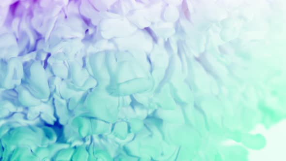 Super Slow Motion Shot of Abstract Pastel Color Ink Flowing in Water at 1000Fps