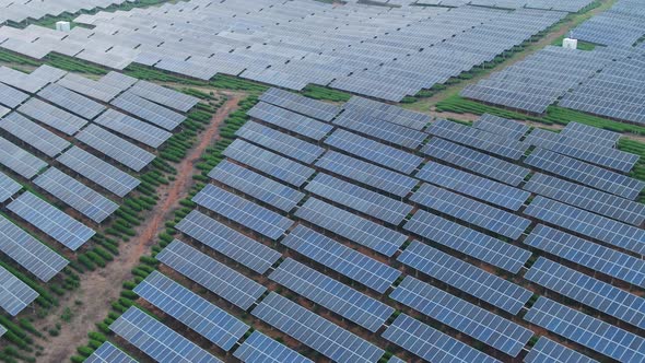 Solar power station in montain