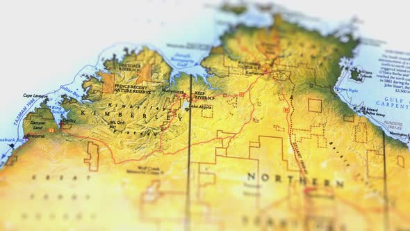 Australia On Paper Map,Slider Shot
