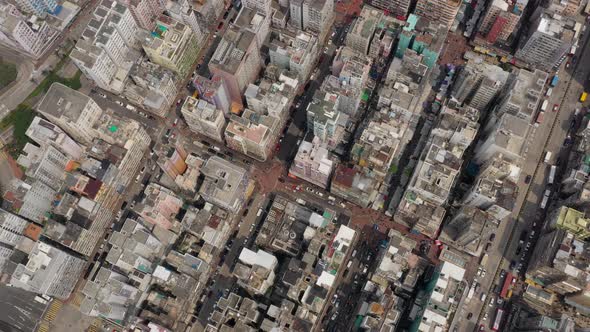 Top view of Hong Kong city