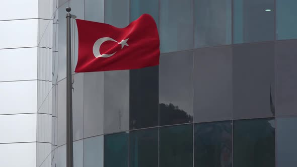 Turkey Flag Background 4K