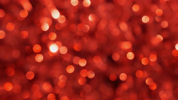 Red Bokeh Lights Shimmering, Shiny Christmas Blurred Lights, Abstract Particles Background