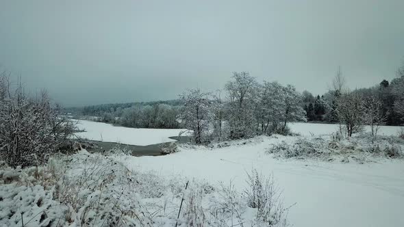 Winter River In The Village Of Verkhovye 01
