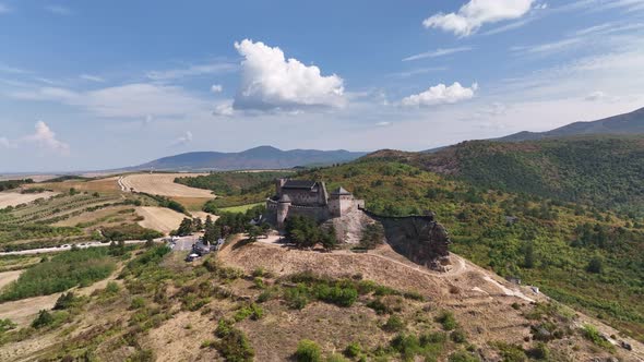 Aerial view of Boldogko Castle in Hungary