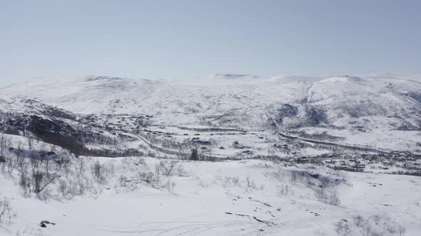 Future planned building location for lodge cabins at Tverrlia Maurset - Hardangervidda Norway Aerial