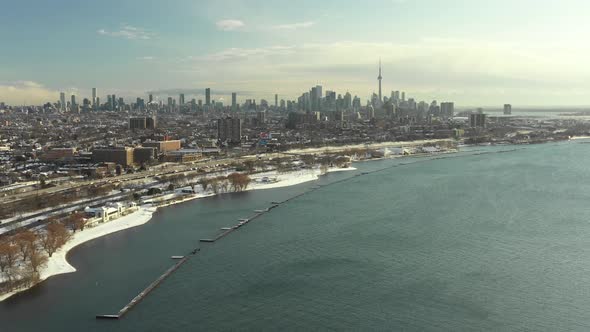 Aerial drone footage Toronto Canada 4k