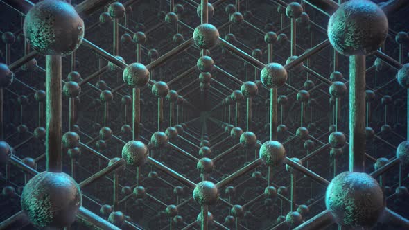 Loopable graphene structure Rows of carbon atoms. Honeycombs Science technology