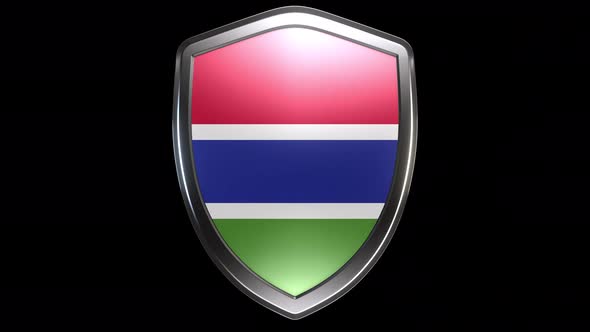 Gambia Emblem Transition with Alpha Channel - 4K Resolution