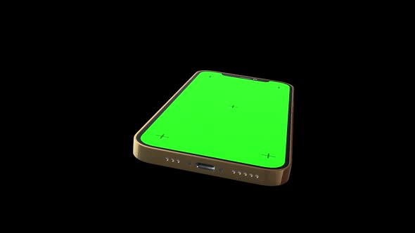 Smartphone With Green Screen, Alpha Channel