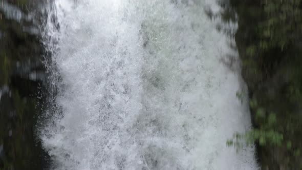 Slow Motion Waterfall Water Falls Down Steep Slope alt