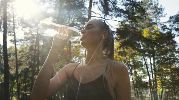 Woman Drinks Water