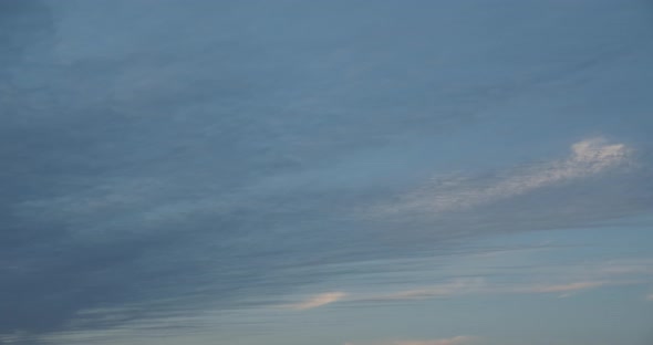 White Clouds Move Quickly Across The Sky