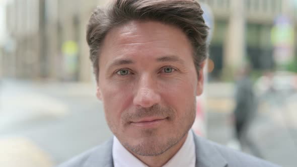 Close Up of Middle Aged Businessman