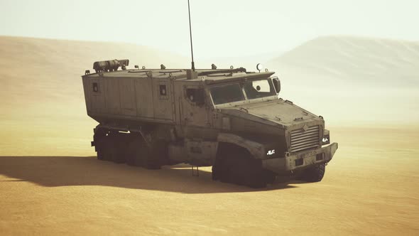 Armoured Military Truck in Desert