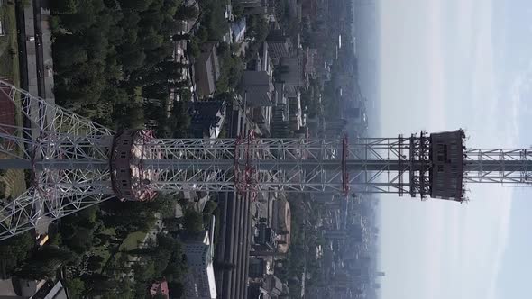 Kyiv, Ukraine TV tower Vertical video