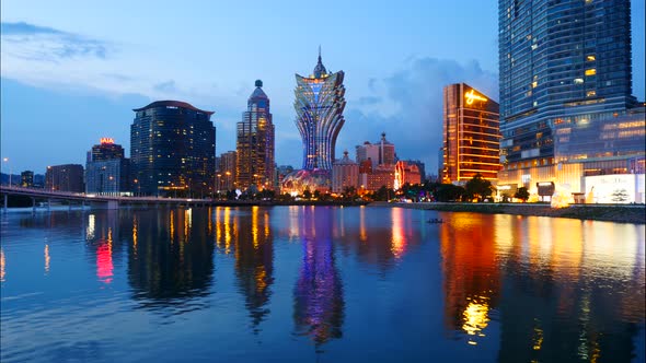 Beautiful architecture building in Macau city