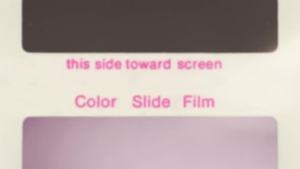 Vintage VHS Negative Color Slide Film Strip Transition