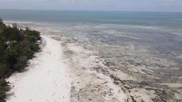 Aerial View of the Ocean Near the Coast of Zanzibar Tanzania