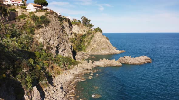 Pietragrande Cliff Near Montauro City Calabria South Italy