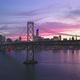 San Francisco aerial video of skyline and Bay Bridge at Sunset - VideoHive Item for Sale
