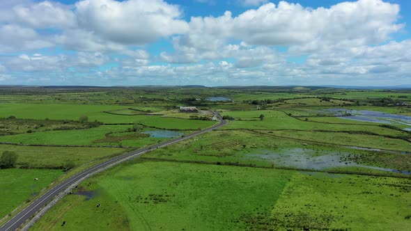 Irish farmlands and rural roads