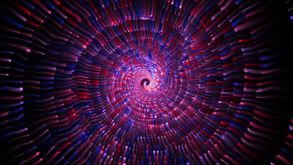 Abstract Spiral Colorful Moving Particles V29