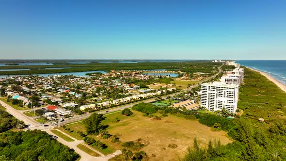 Aerial Approach Neighborhoods In Fort Pierce Florida