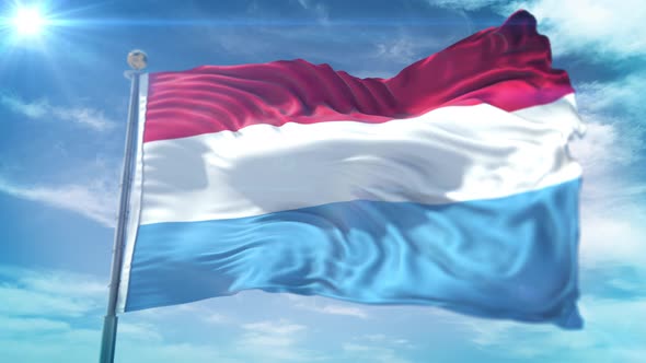 4K 3D Luxembourg Flag