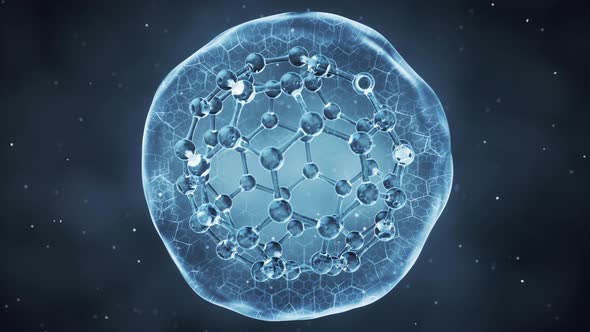Organic sphere with molecule inside