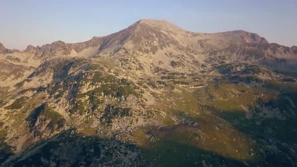 Incredible aerial view of a mountaintop in Romania