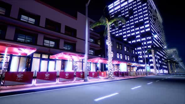 Scene of Night Neon Street alt