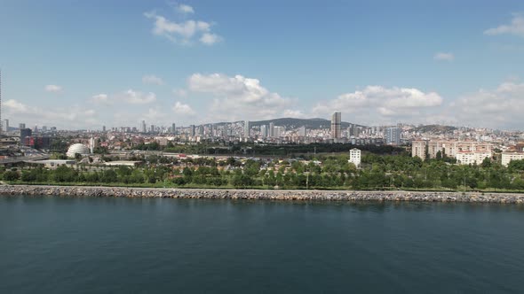 Aerial City View Seaside