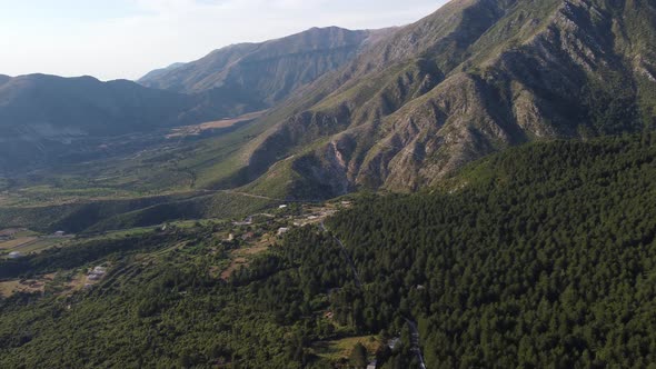 Road in the Mountains on the Llogara Pass in Albania