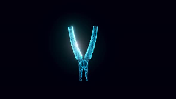 Plier Tool Hologram Rotating 4k alt