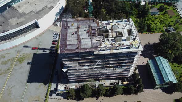 Building Process, Making Construction Aerial View