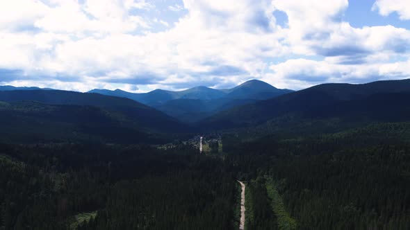 The Mount Hoverla From the Road