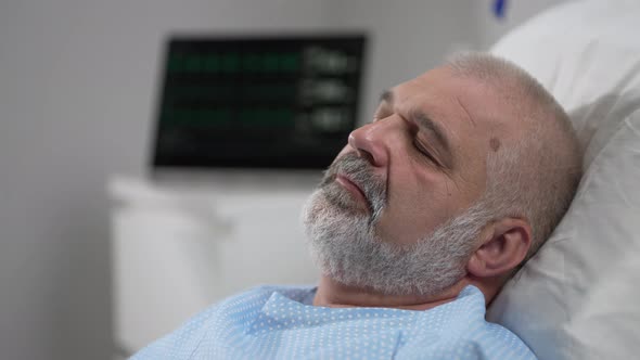 An Elderly Patient Wakes Up Coming Out of a Coma