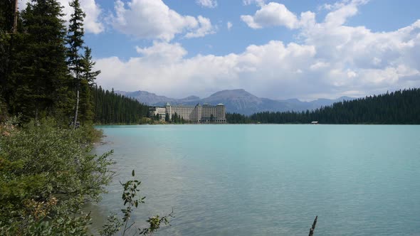 Chateau Lake Louise on the shore of Lake Louise