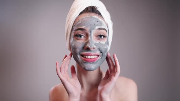 Portrait of Woman Touching Her Face in Clay