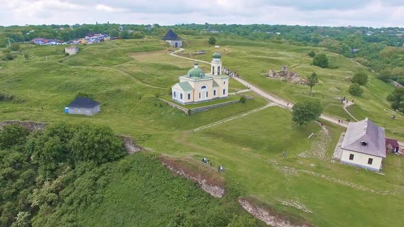 Church of Alexandr Nevskiy Near Khotyn Fortress Ukraine