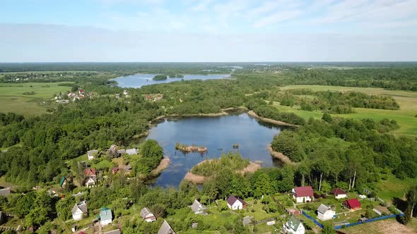 Beautiful Landscape Of Lakes Korovayskoye And Burbino 08